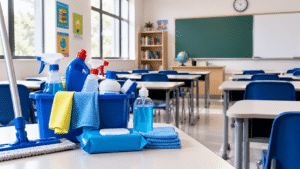 Produtos de limpeza para escolas
