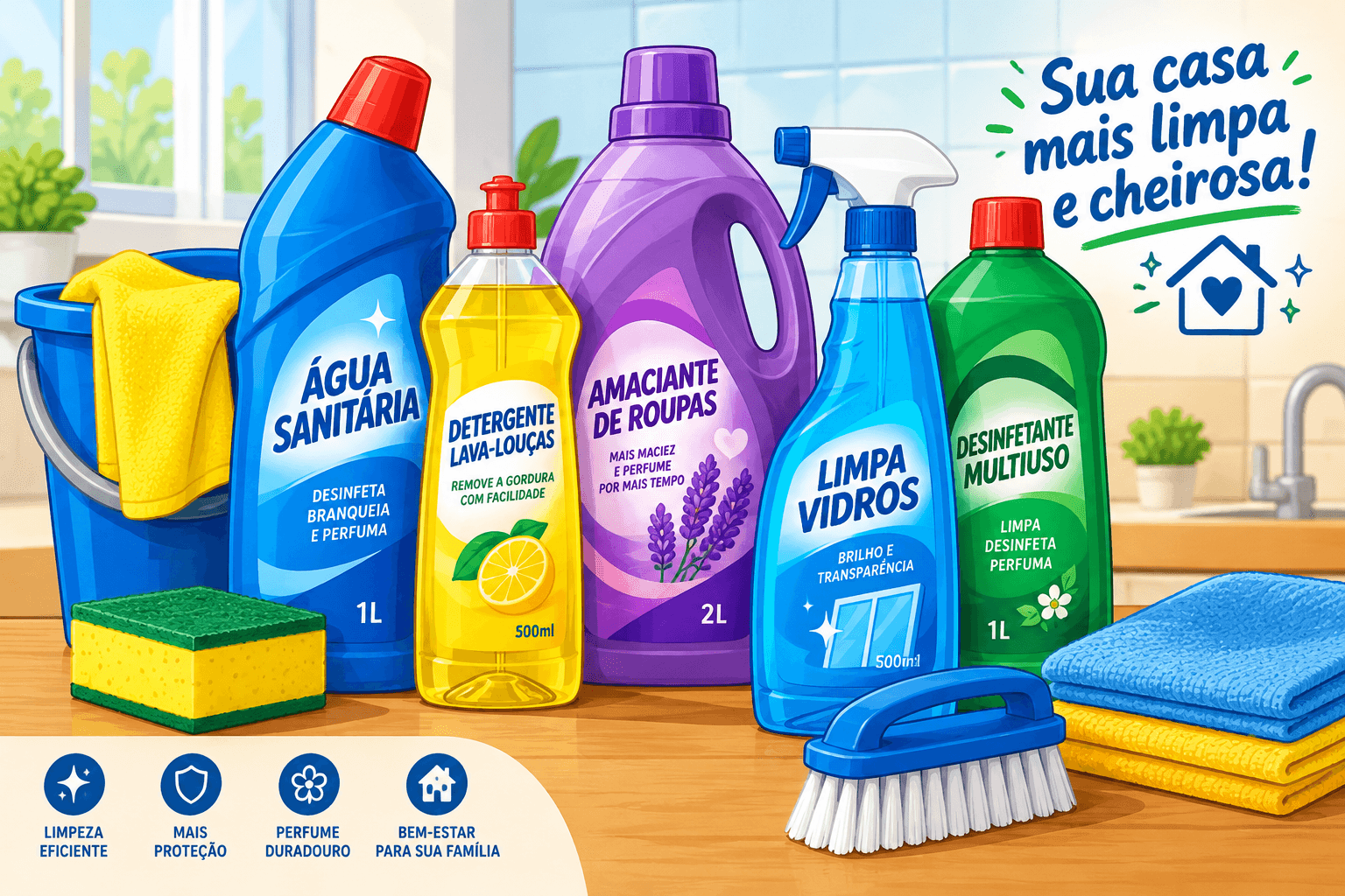 produtos de limpeza